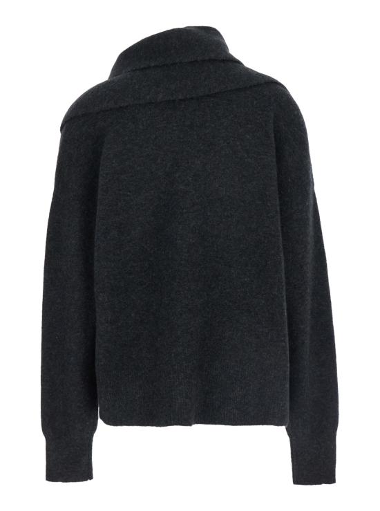 25FW 토템 긴팔 티셔츠 244WRT0368YA0099041 Black - TOTEME