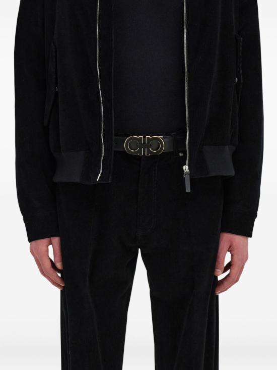 25FW 살바토레 페라가모 벨트 670460DOUBLEADJUS 786992007 Black - SALVATORE FERRAGAMO