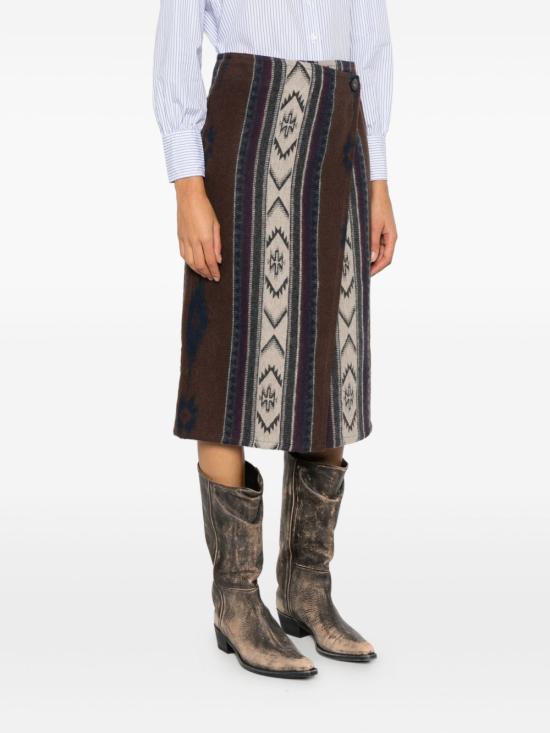 25FW DIEGA 미디 스커트 10539 JOSTOCHOCOGRISBLEU Brown - OTHER BRANDS