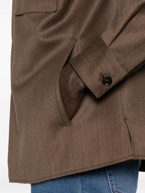 25FW 에르메네질도제냐 셔츠 UGV49A2 SOT49M06 Brown - ERMENEGILDO ZEGNA