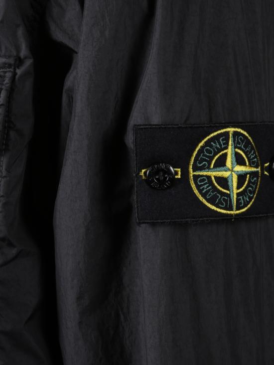 25FW 스톤 아일랜드 크링클 랩스 NY 리사이클 나일론 안티 드롭 윈드 레지스턴트 패딩 셔츠 Q100006S0A23 V0029 Black - STONE ISLAND