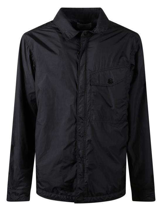 25FW 스톤 아일랜드 크링클 랩스 NY 리사이클 나일론 안티 드롭 윈드 레지스턴트 패딩 셔츠 Q100006S0A23 V0029 Black