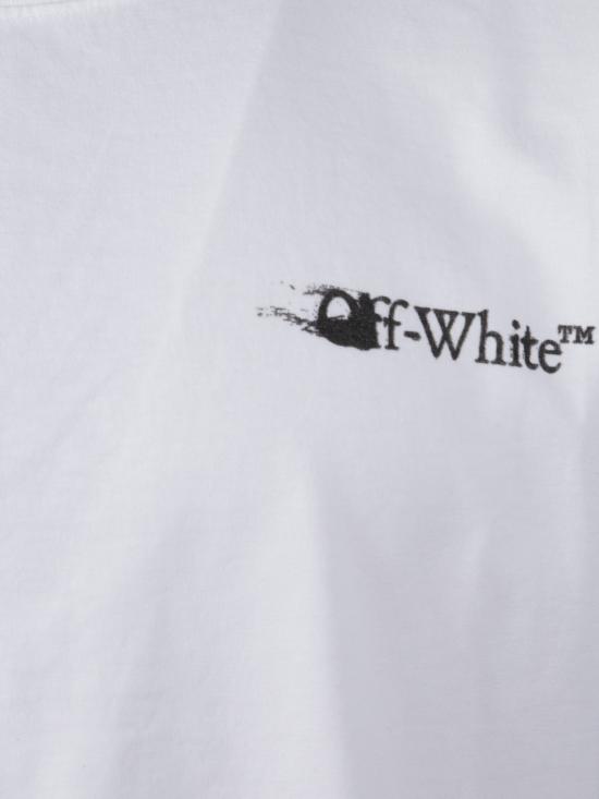 25FW 오프화이트 반팔 티셔츠 44MAA027F5J007 0110 White - OFF WHITE