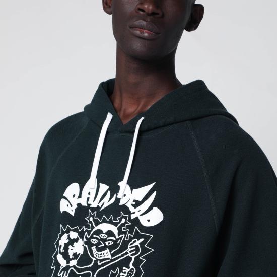 25FW 브레인데드 후드 티셔츠 BDF25TO90045CO Green - BRAIN DEAD