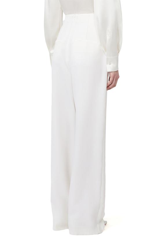 25FW 막스마라 스트레이트 팬츠 2521136034600 001 White - MAX MARA