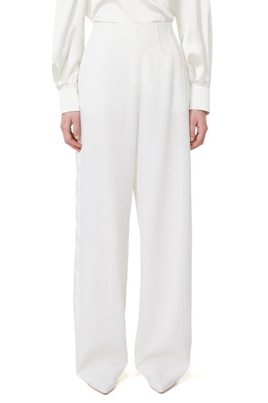 25FW 막스마라 스트레이트 팬츠 2521136034600 001 White - MAX MARA