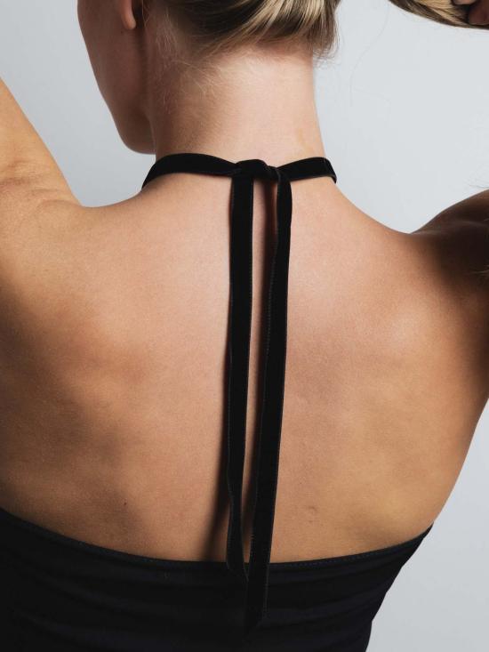  울프 시러스 목걸이/팬던트 울프 서커스 빈 코드 목걸이 실버/블랙 벨벳 - WOLF CIRUS