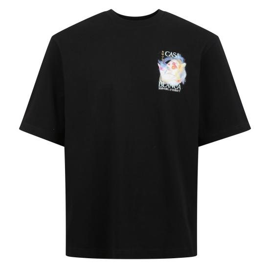 25FW 카사블랑카 반팔 티셔츠 MPF25 JTS 044 05 Black