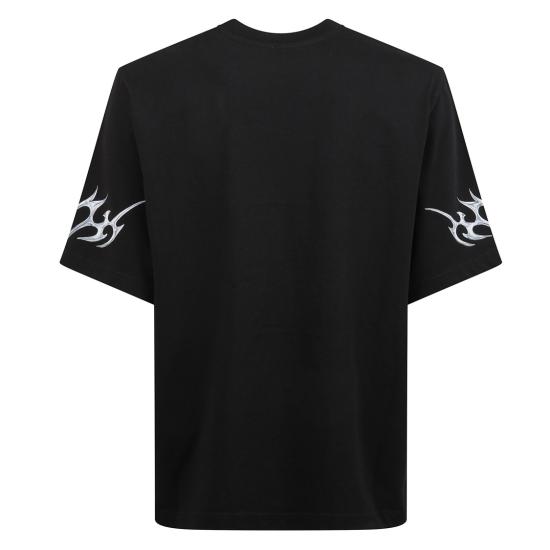 25FW 카사블랑카 반팔 티셔츠 M AW25 JTS 044 05 Black - CASABLANCA