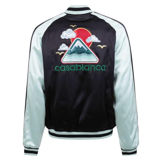 25FW 카사블랑카 봄버 자켓 MPF25 JK 383 01 Black - CASABLANCA