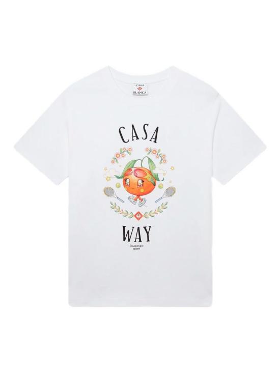 25FW 카사블랑카 반팔 티셔츠 MAW25JTS00102 BRIGHTWHITEJERSEY White - CASABLANCA