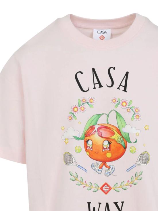 25FW 카사블랑카 반팔 티셔츠 MAW25JTS00109 PALEPINKJERSEY Pink - CASABLANCA