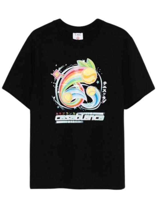 25FW 카사블랑카 반팔 티셔츠 MAW25JTS00108 BLACKJERSEY Black