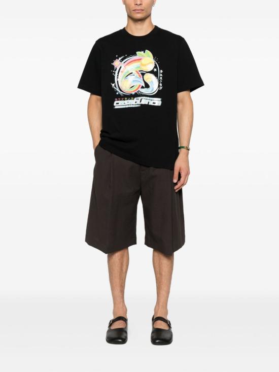 25FW 카사블랑카 반팔 티셔츠 MAW25JTS00108 BLACKJERSEY Black - CASABLANCA