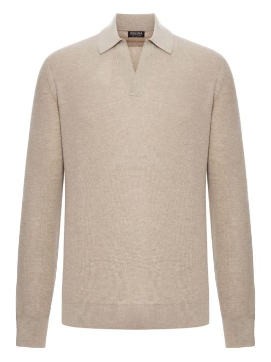 25FW 에르메네질도제냐 긴팔 티셔츠 UGK93A2 131N92 Cream