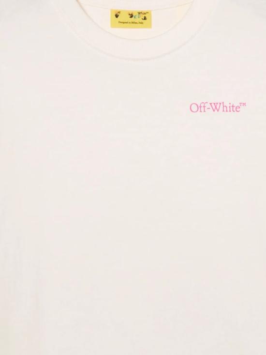 25FW [키즈] 오프화이트 티셔츠 44GAA001F5J00D 0132 White - OFF WHITE