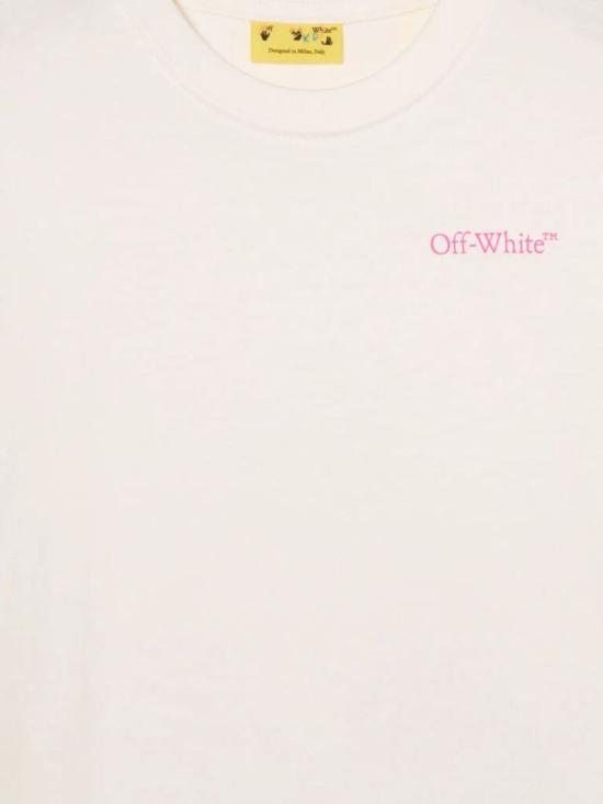 25FW [키즈] 오프화이트 티셔츠 44GAA001F5J00D 0132 White - OFF WHITE