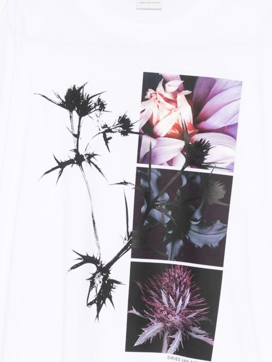 25FW 드리스 반 노튼 긴팔 티셔츠 2520211202603 001 White - DRIES VAN NOTEN