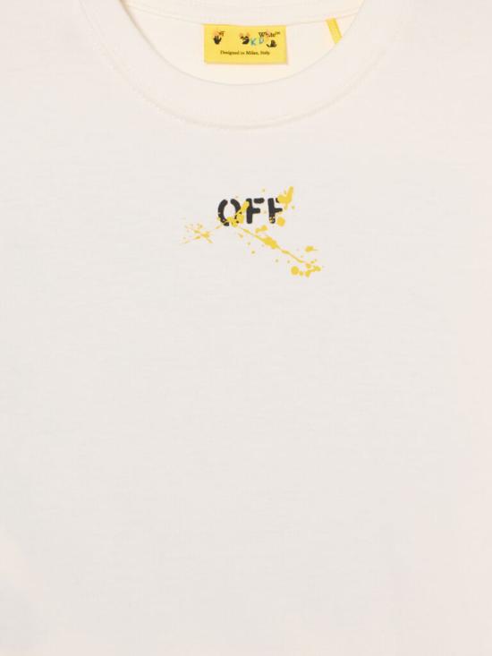 25FW [키즈] 오프화이트 티셔츠 44BAA002F5J00A 0118 White - OFF WHITE