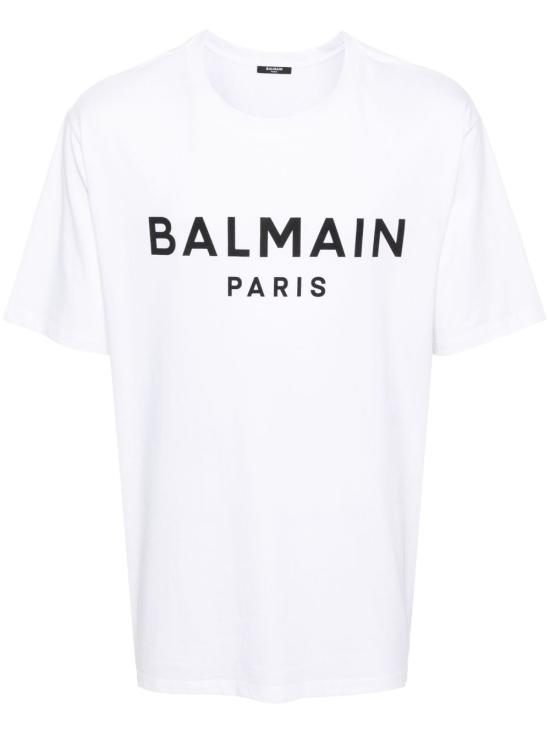 25FW 발망 반팔 티셔츠 FH1EG000BB73 GAB White - BALMAIN