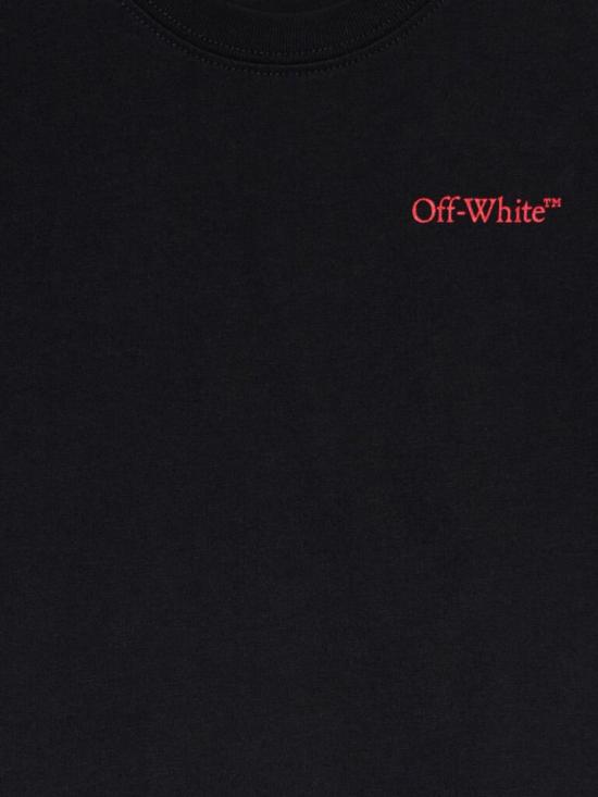 25FW [키즈] 오프화이트 티셔츠 44BAA002F5J00D 1025 Black - OFF WHITE