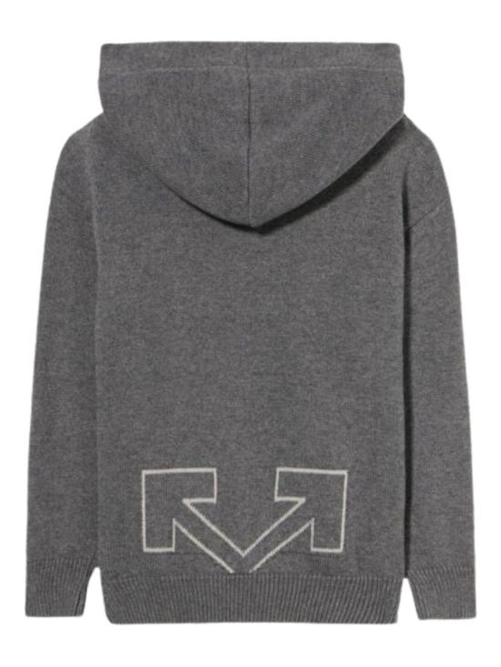 25FW [키즈] 오프화이트 트레이닝 상의 44BHU001F5K001 0705 Grey - OFF WHITE