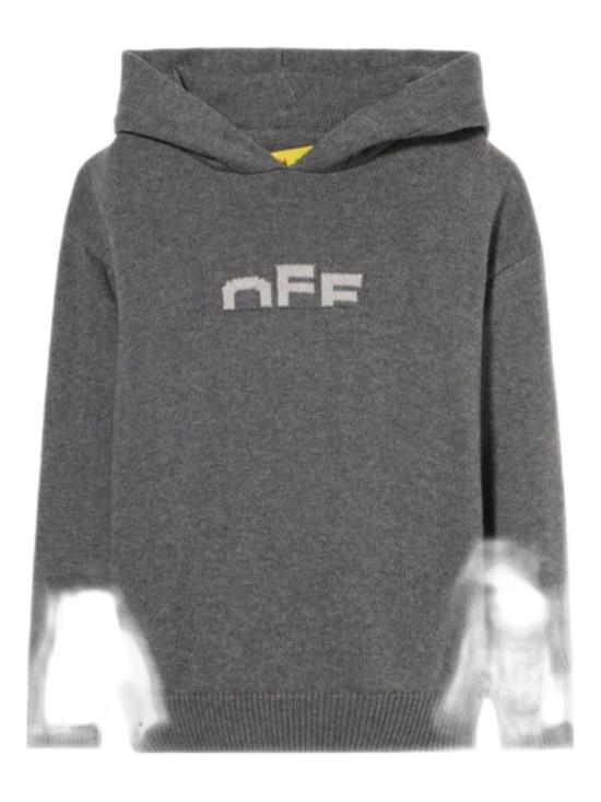 25FW [키즈] 오프화이트 트레이닝 상의 44BHU001F5K001 0705 Grey - OFF WHITE