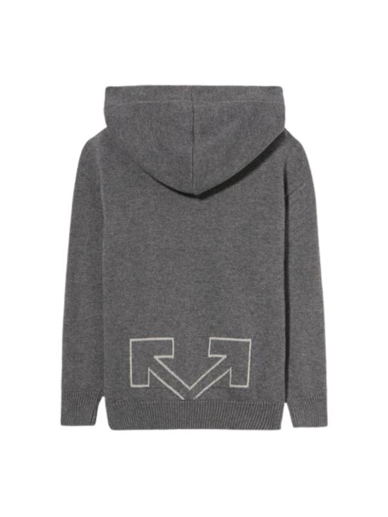 25FW [키즈] 오프화이트 트레이닝 상의 44BHU001F5K001 0705 Grey - OFF WHITE