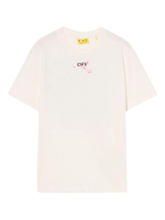 25FW [키즈] 오프화이트 티셔츠 44GAA001F5J008 0132 White - OFF WHITE