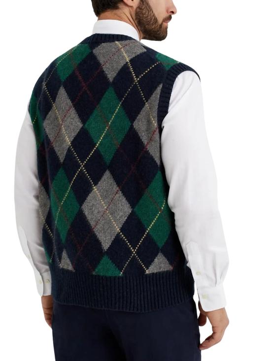 25FW 랄프 로렌 니트 베스트 710970657 001 Blue - RALPH LAUREN