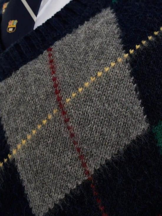 25FW 랄프 로렌 니트 베스트 710970657 001 Blue - RALPH LAUREN