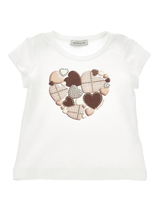 25FW [키즈] 모나리자 티셔츠 11F623 62020001 Cream - MONNALISA