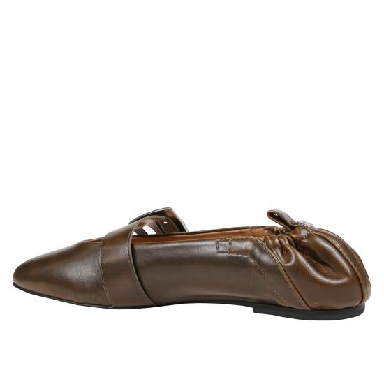 25FW 가니 플랫 슈즈 S3118 Brown - GANNI