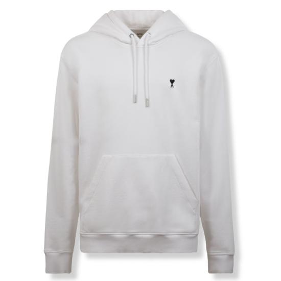 25FW 아미 스몰 하트 로고 후드 티셔츠 HSW764 730 White