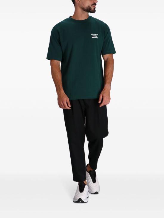 25FW 드롤드무슈 반팔 티셔츠 PERMTS203 CO002DGN Green - DROLE DE MONSIEUR