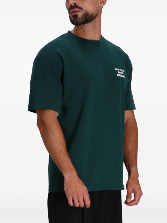 25FW 드롤드무슈 반팔 티셔츠 PERMTS203 CO002DGN Green - DROLE DE MONSIEUR