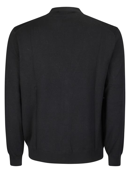 25FW 메종키츠네 폭스 헤드 메리노 레귤러 가디건 PM00501KT1181 Black - MAISON KITSUNE