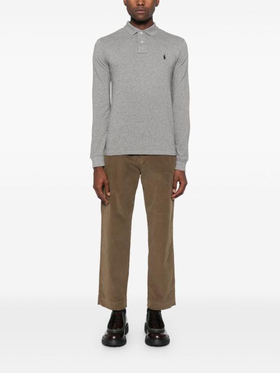 25FW 랄프 로렌 긴팔 티셔츠 710681126 003 Grey - RALPH LAUREN