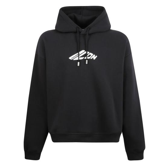 25FW 디스퀘어드2 후드 티셔츠 S79GU0137 D25007 Black