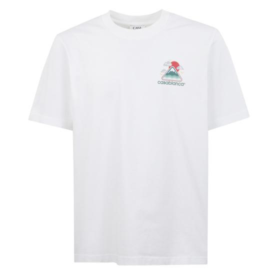 25FW 카사블랑카 반팔 티셔츠 MPF25 JTS 001 04 White