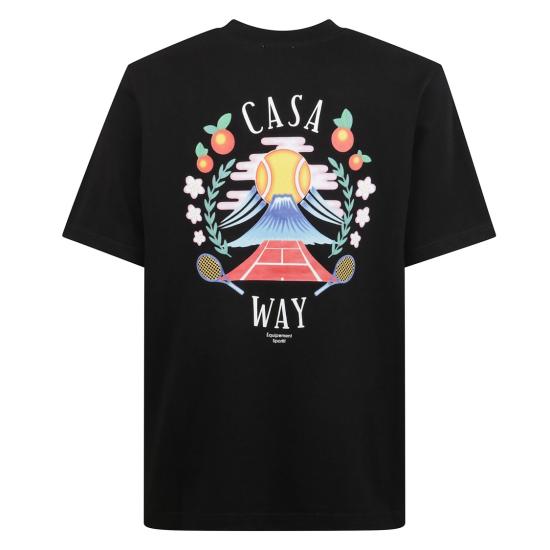 25FW 카사블랑카 반팔 티셔츠 MPF25 JTS 001 09 Black - CASABLANCA