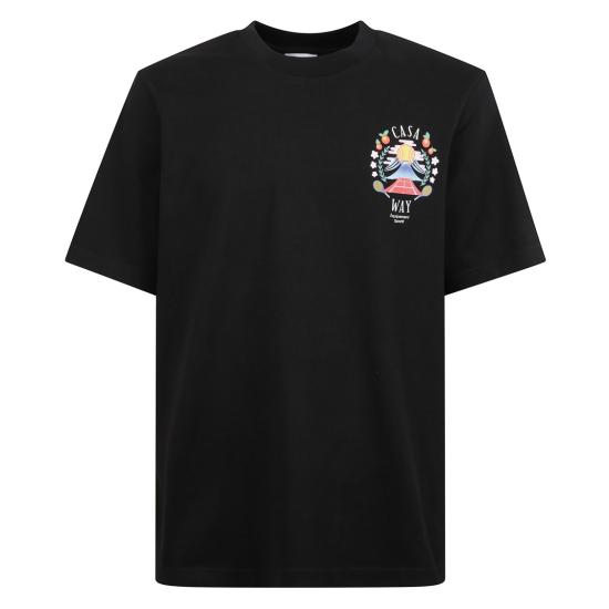 25FW 카사블랑카 반팔 티셔츠 MPF25 JTS 001 09 Black