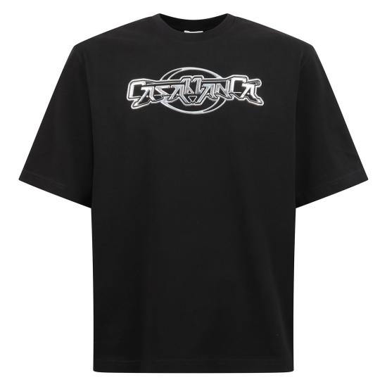 25FW 카사블랑카 반팔 티셔츠 M AW25 JTS 044 03 Black