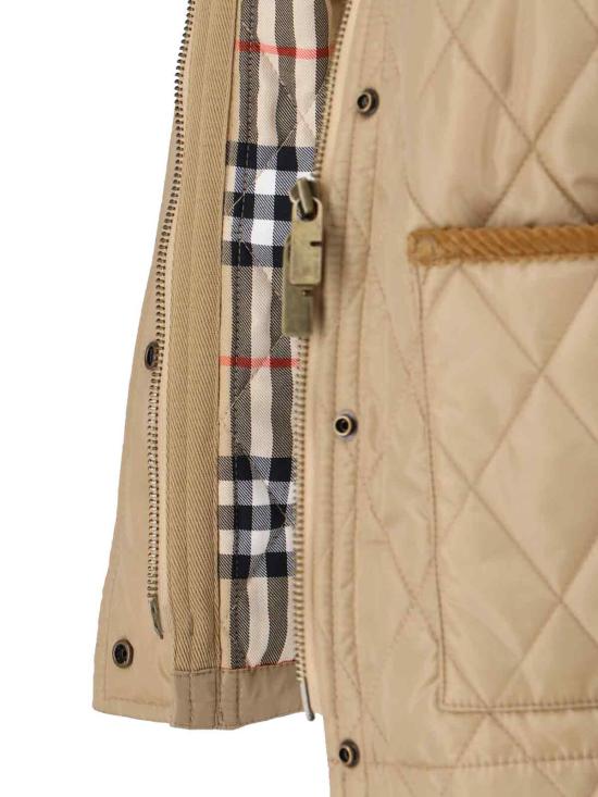 26SS 버버리 크롭 퀄티드 나일론 자켓 8107466 C1544 Beige - BURBERRY