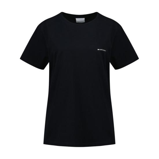 26SS 이자벨마랑 재퍼 플레인 코튼 티셔츠 TS0047HA B3N13H 01BK BLACK