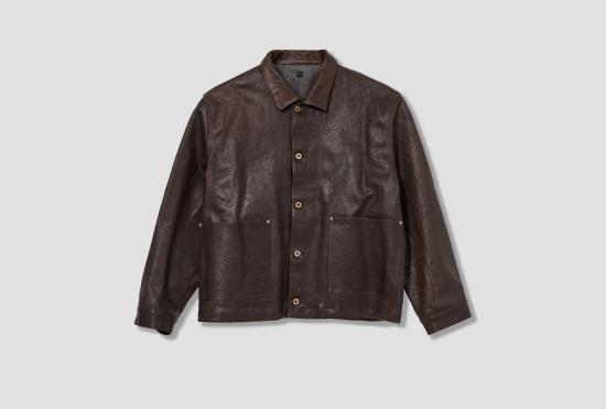 25FW 타이가 타카하시 자켓 LOT.804 가죽 재킷 1930년대 - 진흙 염색 갈색 TTAW25804