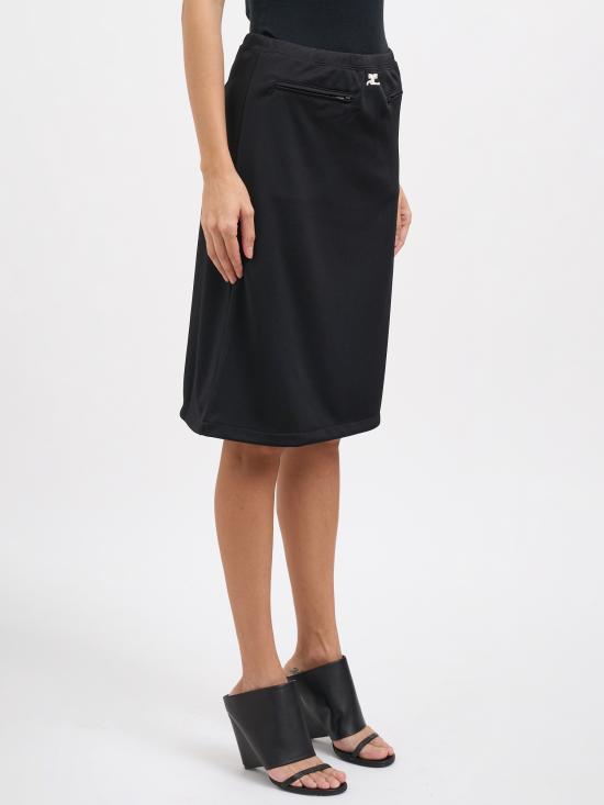 25FW 쿠레쥬 미디 스커트 M325JJU296JS02509999 Black - COURREGES