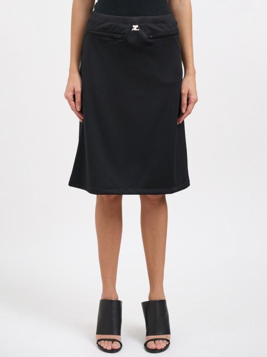 25FW 쿠레쥬 미디 스커트 M325JJU296JS02509999 Black