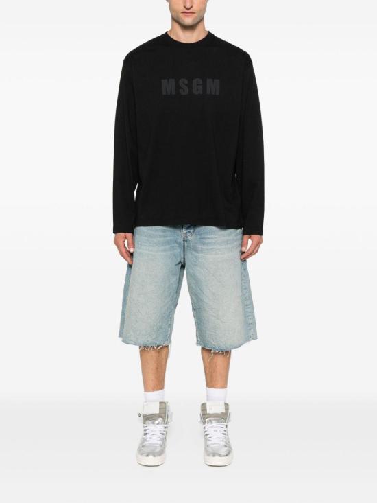  엠에스지엠 긴팔 티셔츠 3940MM100SE 257590 99 BLACK DOM - MSGM