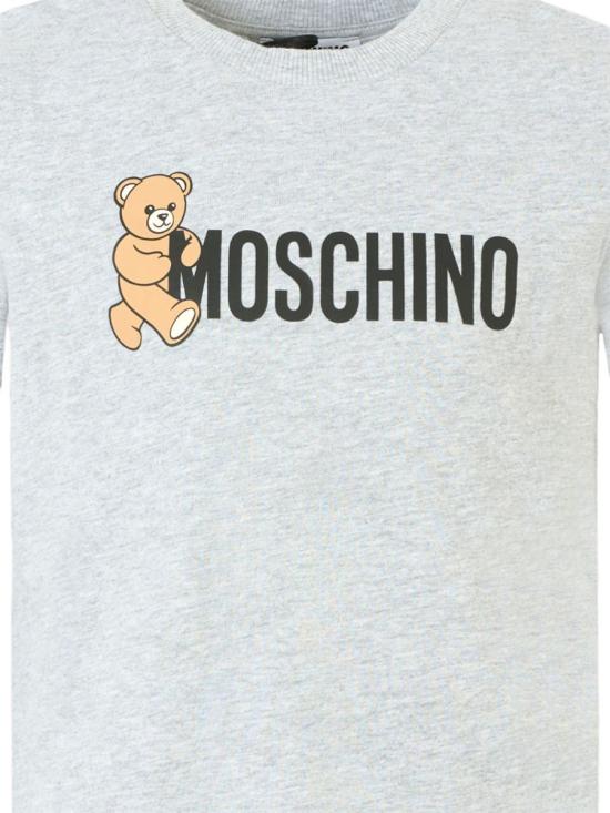25FW [키즈] 모스키노 티셔츠 HPM058K LAA3460901 GREY - MOSCHINO